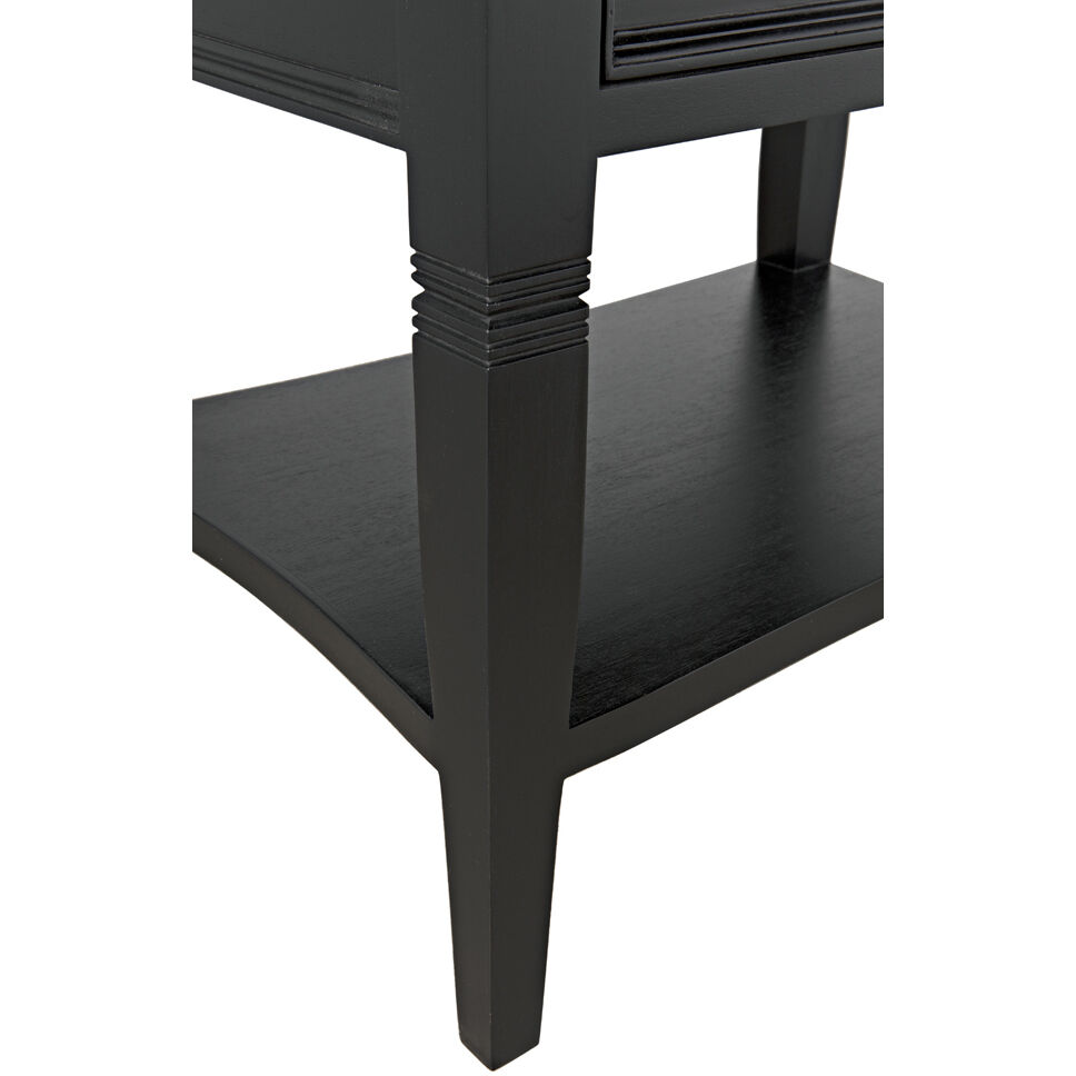Oxford 30 X 28 inch Hand Rubbed Black Side Table, 2 Drawer