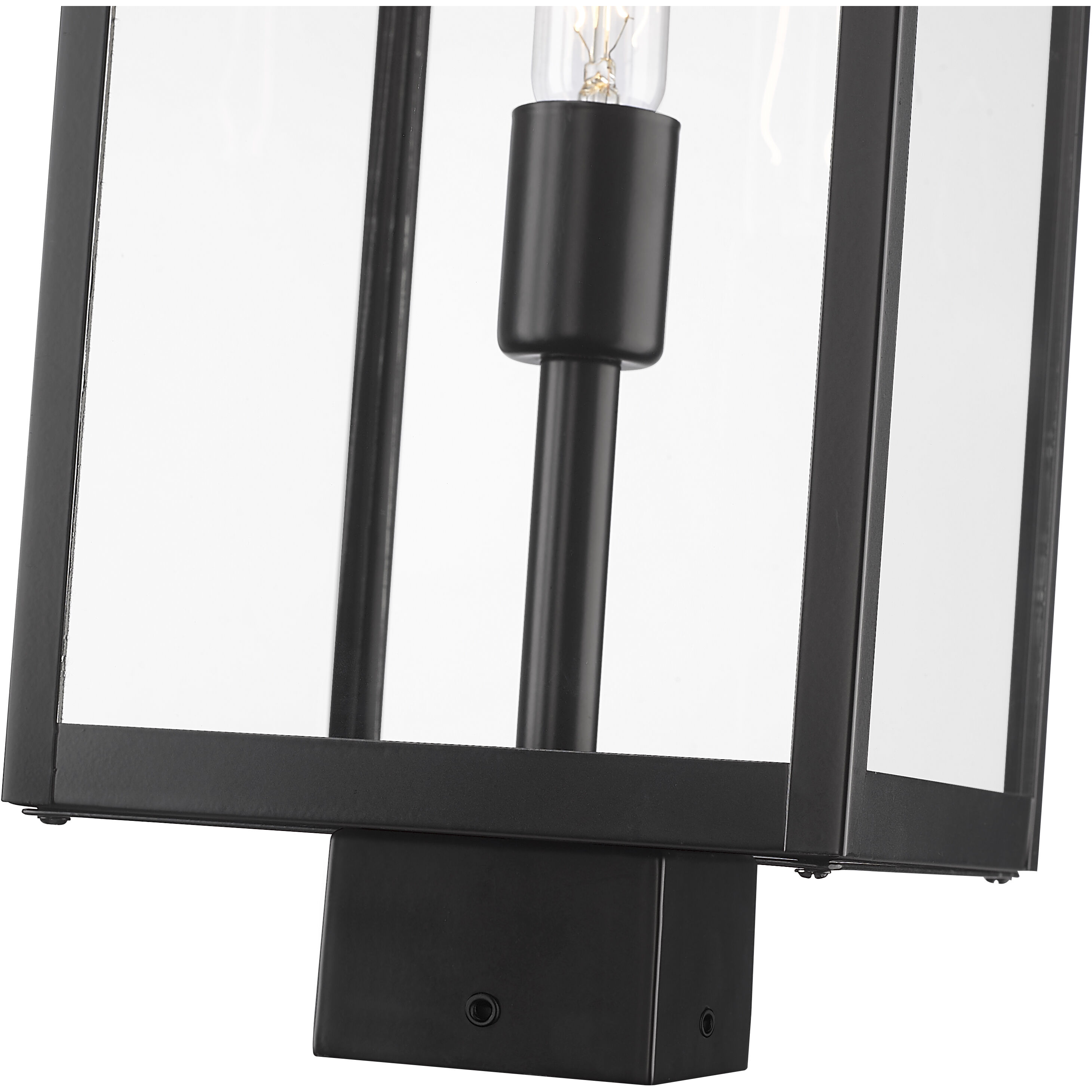 Nuri 1 Light 21 inch Black Outdoor Post Mount Fixture