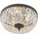 Waltham 3 Light 12 inch English Bronze Flush Ceiling Light in Clear Italian