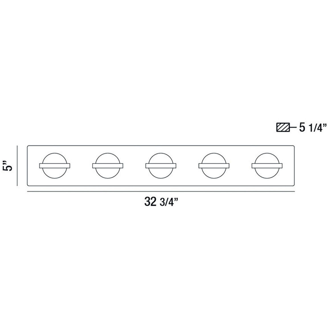 Ryder LED 32.75 inch Black Vanity Light Wall Light