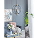 Carlos 3 Light 19.8 inch Black/Gold/Clear Chandelier Ceiling Light