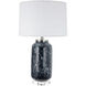 Ellis 28 inch 60 watt Blue/Cream Table Lamp Portable Light