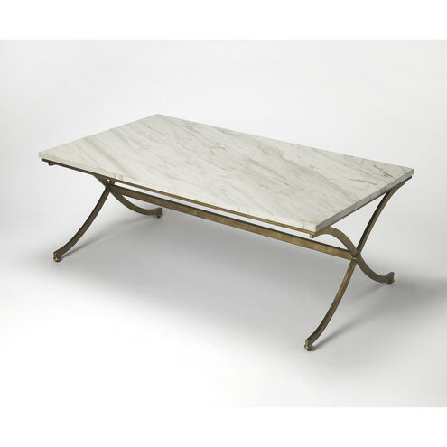 Butler Loft Pamina Travertine 48 X 28 inch Antique Gold Cocktail Table