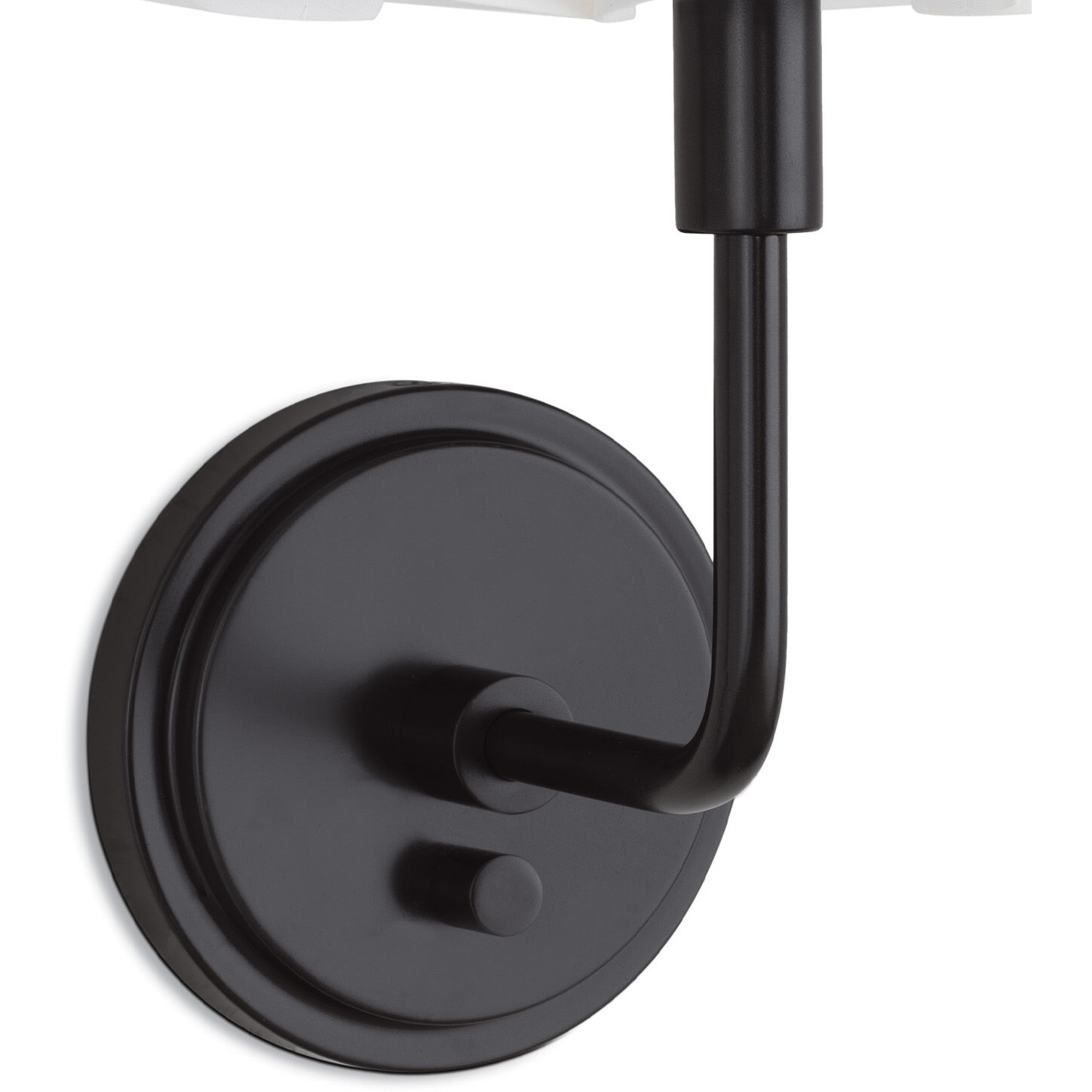 Polly 1 Light 9.75 inch Blackened Brass Sconce Wall Light in White Scalloped Shade