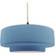 Radiance 1 Light 16.25 inch Sky Blue and Matte Black Pendant Ceiling Light