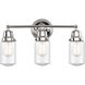 Aditi Dover 3 Light 20.5 inch Polished Chrome Bath Vanity Light Wall Light, Aditi