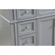 Park Avenue 48 X 35 inch Grey with Carrara White Marble Vanity Set in Gray