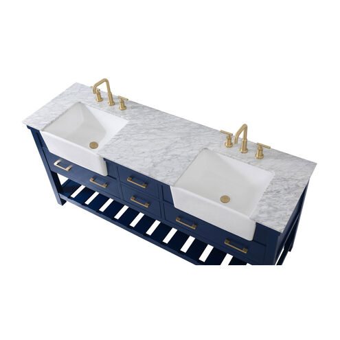 Clement 72 X 22 X 34 inch Blue Bathroom Vanity Cabinet