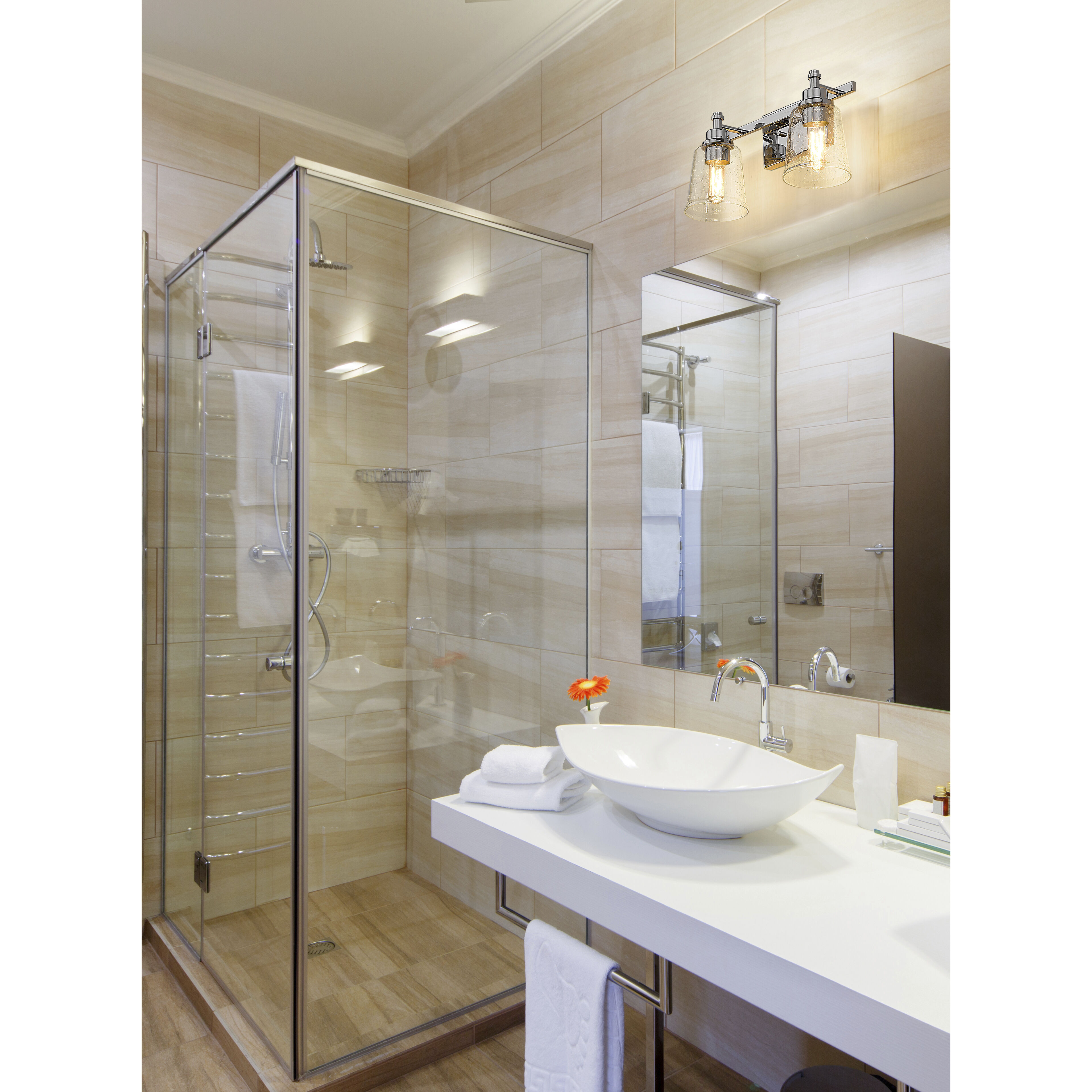 Bohin 2 Light 16 inch Chrome Vanity Wall Light