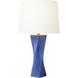 C&M by Chapman & Myers Lagos 28.38 inch 9 watt Frosted Blue Table Lamp Portable Light