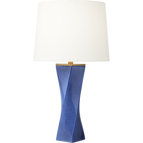 C&M by Chapman & Myers Lagos 28.38 inch 9 watt Frosted Blue Table Lamp Portable Light