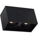 Sean Lavin Exo Dual LED 5.2 inch Black Flush Mount Ceiling Light in 40 Degree, Matte Black/Black, LED 90 CRI 3500K, Integrated LED