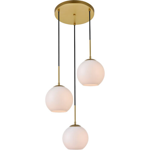 Baxter 3 Light 18 inch Brass Pendant Ceiling Light