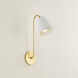Lila 1 Light 5.5 inch Gold Leaf/Textured On White Combo Wall Sconce Wall Light