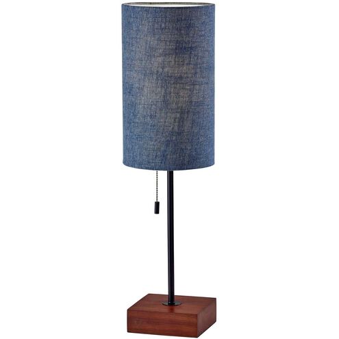 Trudy 27 inch 60.00 watt Black Table Lamp Portable Light in Blue