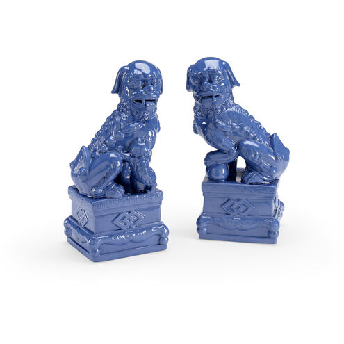 Wildwood Blue Glaze Yin and Yang Statues, Set of 2