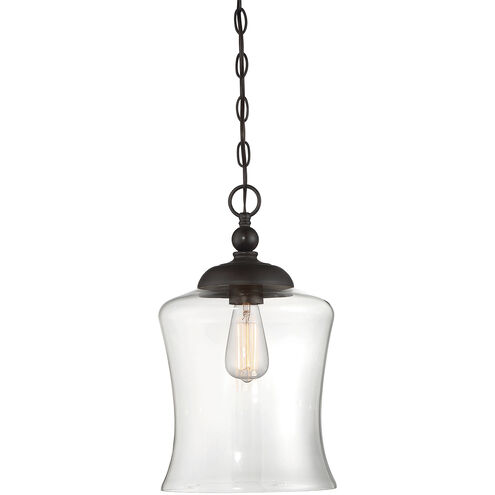 Modern 1 Light 9.75 inch Oil Rubbed Bronze Mini-Pendant Ceiling Light