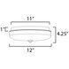 Voto LED 12 inch Natural Aged Brass Flush Mount Ceiling Light in Clear