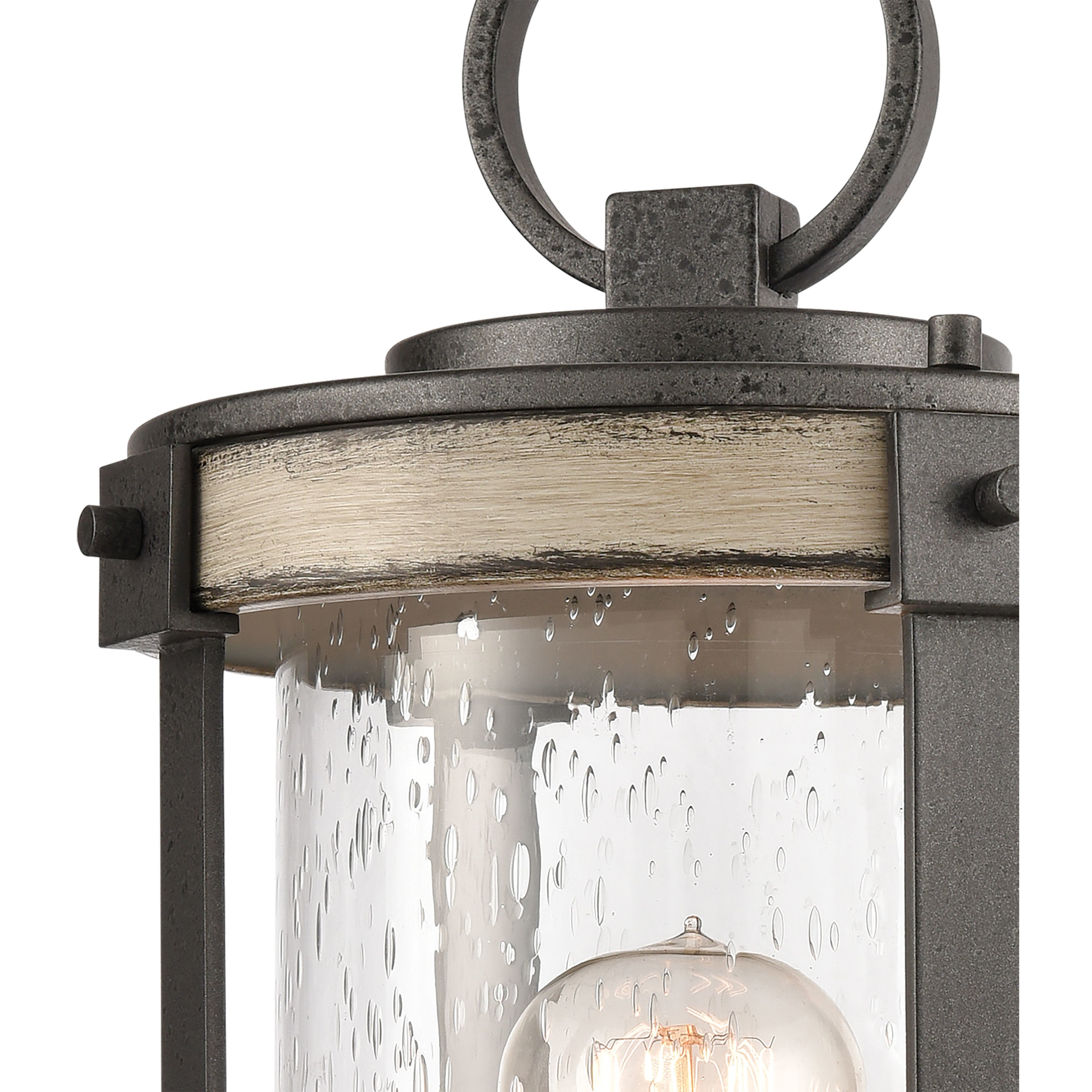 Annenberg 1 Light 19 inch Anvil Iron with Distressed Antiqued Gray Outdoor Post Light