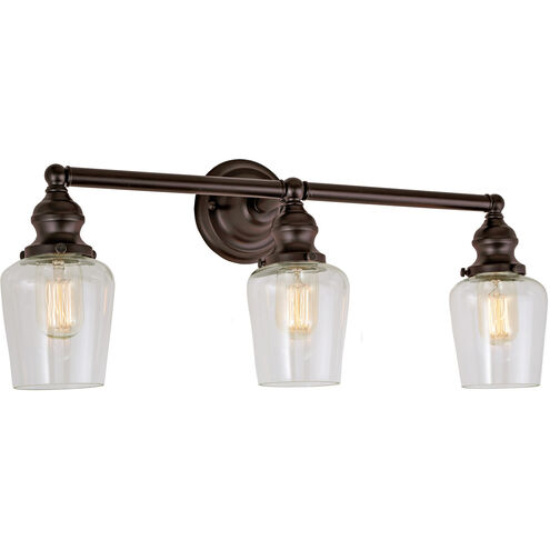 Union Square Liberty 3 Light 24 inch Oil Rubbed Bronze Bathroom Wall Sconce Wall Light