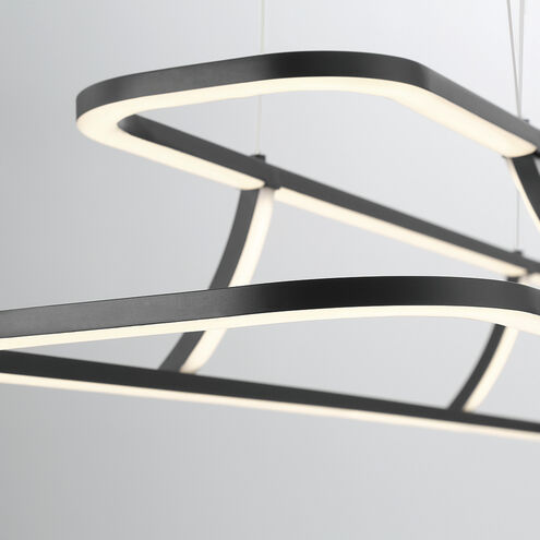 Cadoux Linear Chandelier Ceiling Light in Black