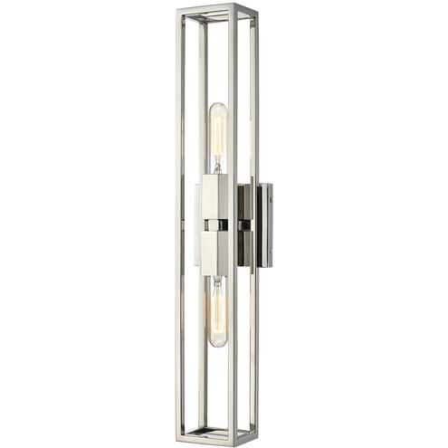 Altero 2 Light 24.6 inch Polished Chrome Vanity Light Wall Light