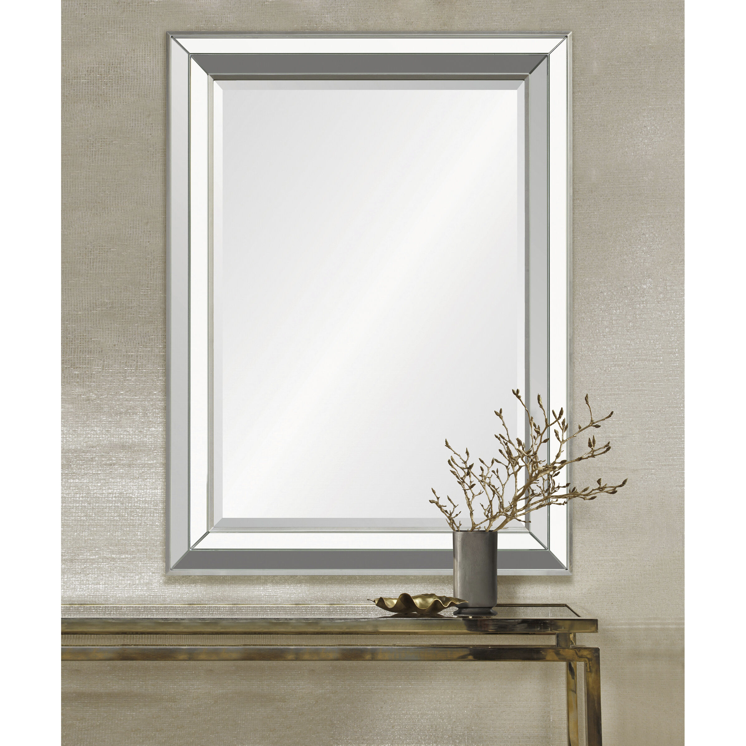 Hawkwell 40 X 30 inch Silver Leaf Wall Mirror