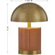 Coco & Dash Conrad 9.88 inch 2.3 watt Brass Rechargable Table Lamp Portable Light