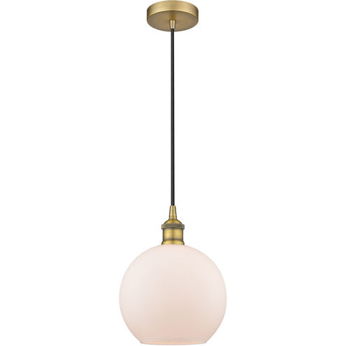 Edison Athens LED 8 inch Brushed Brass Mini Pendant Ceiling Light