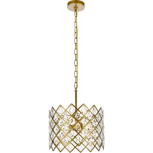 Lyla 3 Light 13 inch Brass Pendant Ceiling Light