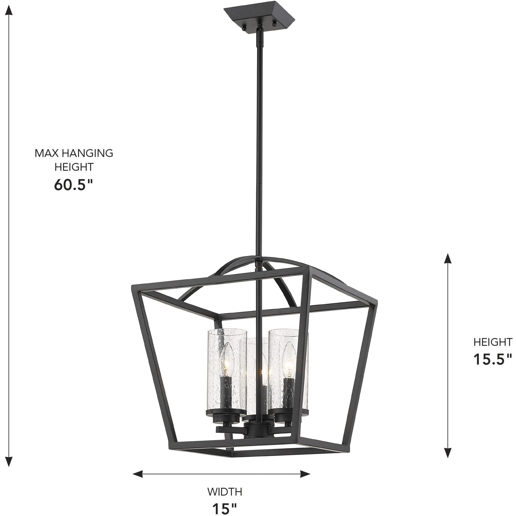 Mercer Pendant Ceiling Light in Matte Black
