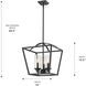 Mercer Pendant Ceiling Light in Matte Black