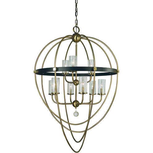 Margaux 9 Light 35 inch Brushed Nickel with Polished Nickel Accents Foyer Chandelier Ceiling Light