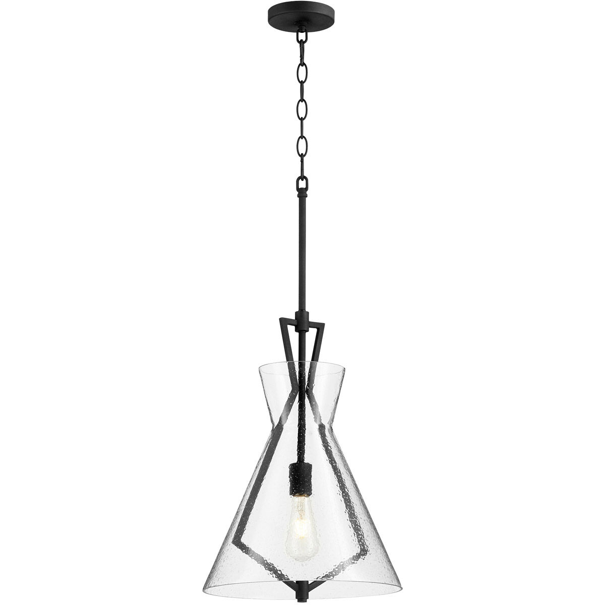 Fort Worth 1 Light 13 inch Noir Pendant Ceiling Light
