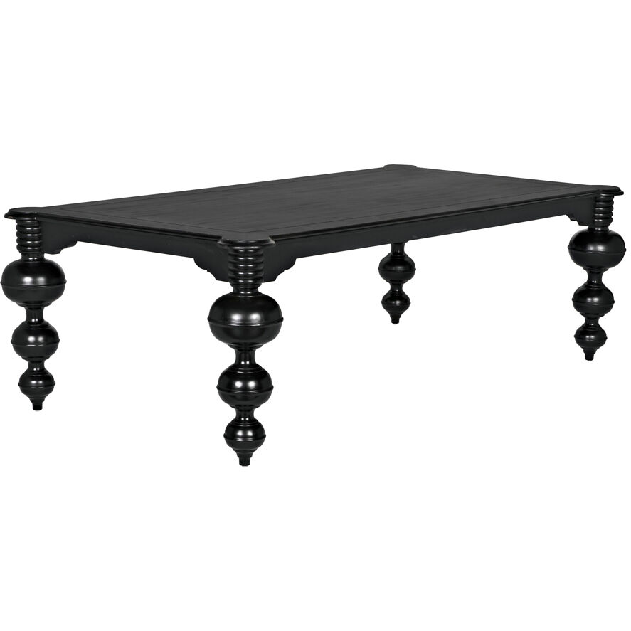 Claudio 99 X 54 inch Hand Rubbed Black Dining Table