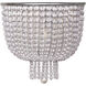 AERIN Jacqueline 1 Light 10 inch Burnished Silver Leaf Sconce Wall Light in Clear Glass, Medium