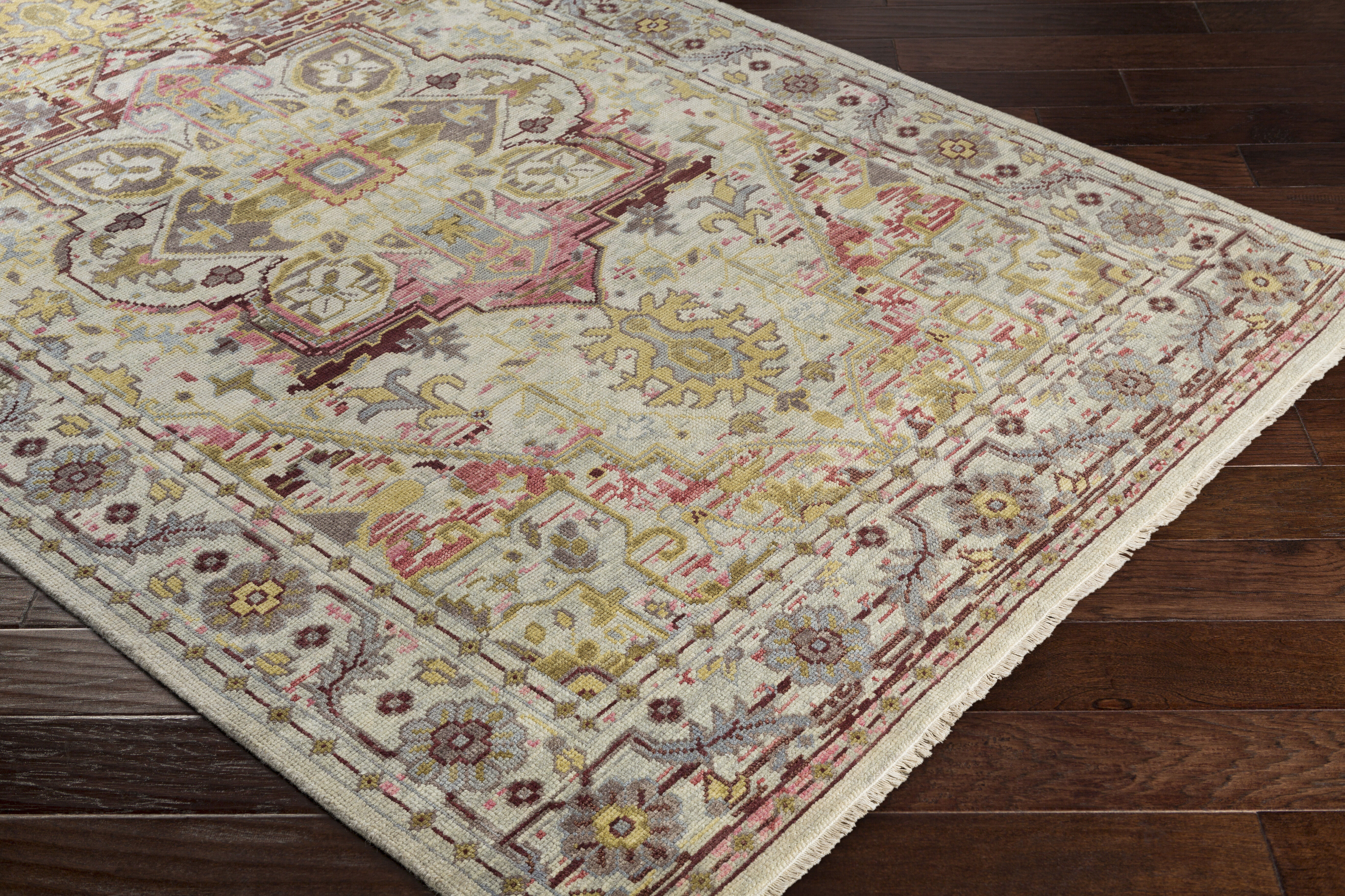 Cappadocia 66 X 42 inch Plum Rug in 4 X 6, Rectangle