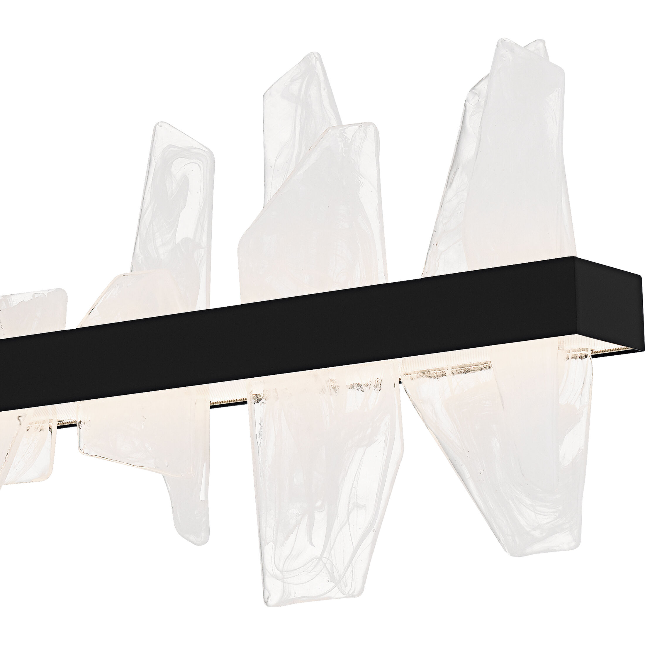 Aurelia LED 42 inch Matte Black Linear Chandelier Ceiling Light, Medium