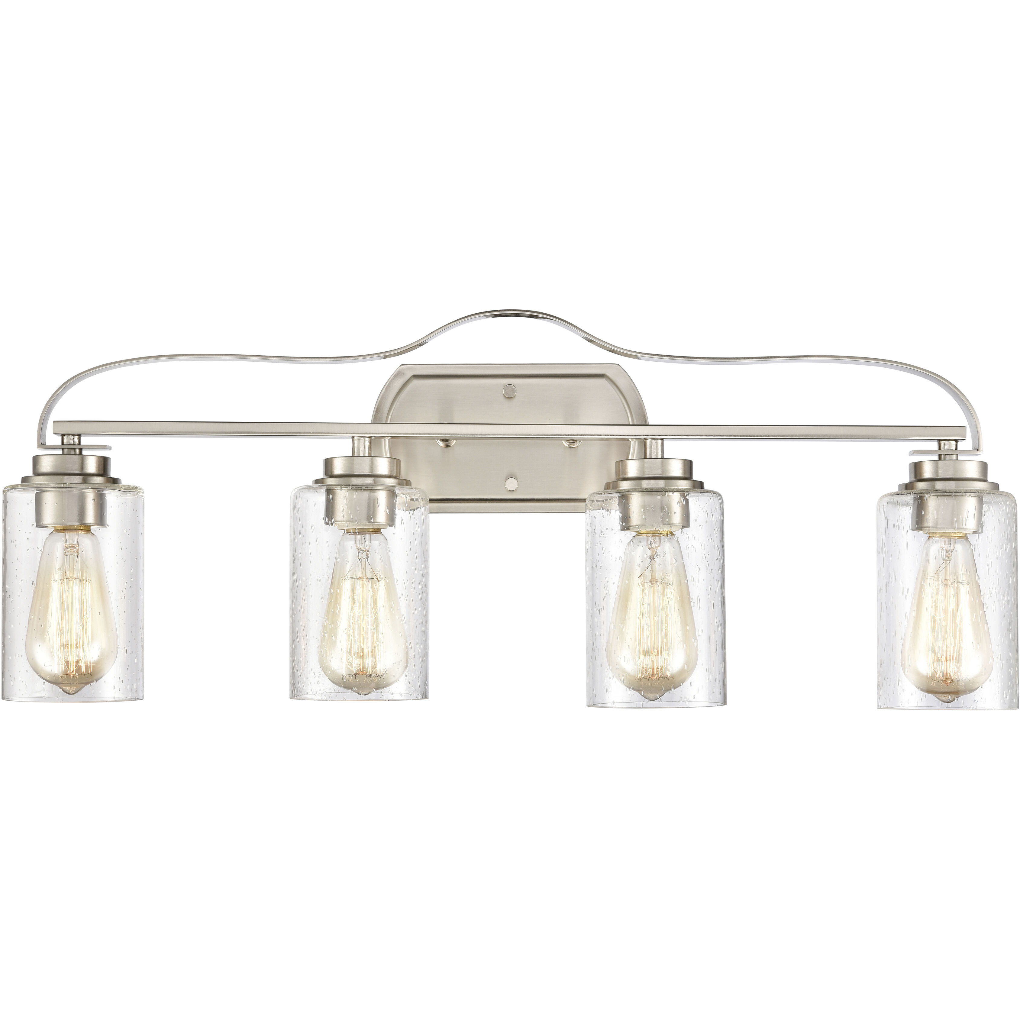 Market Square 4 Light 28 inch Brushed Nickel Vanity Light Wall Light