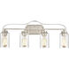 Market Square 4 Light 28 inch Brushed Nickel Vanity Light Wall Light