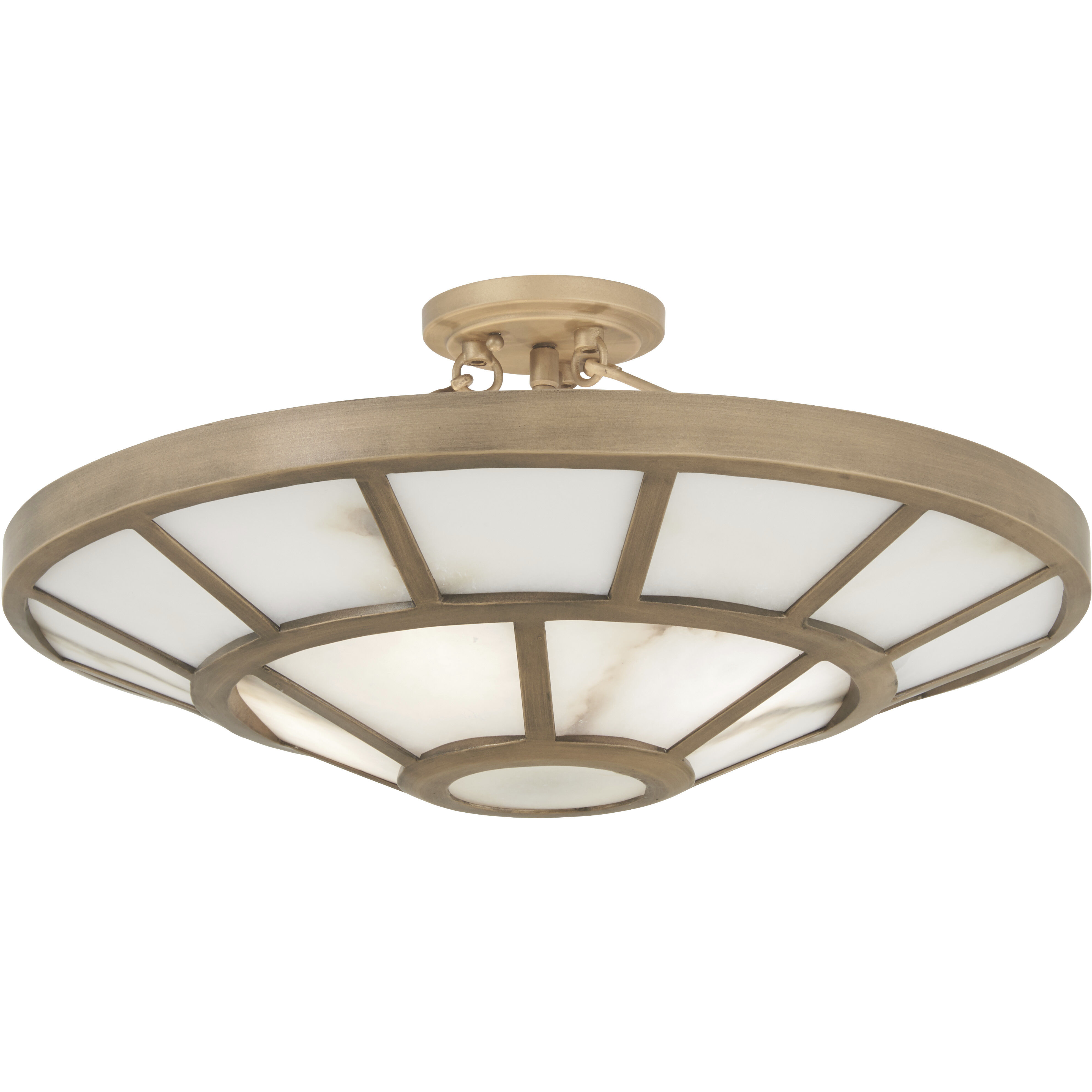 Istria 4 Light 22 inch Ashen Gold Semi-Flush Ceiling Light
