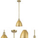 Ballston Dome LED 7.5 inch Satin Gold Pendant Ceiling Light