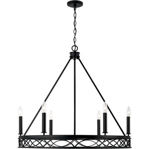 Avery 6 Light 32 inch Matte Black Chandelier Ceiling Light
