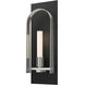 Triomphe 1 Light 5.3 inch Black and Sterling ADA Sconce Wall Light in Black/Sterling