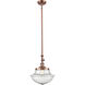 Franklin Restoration Oxford 1 Light 12 inch Antique Copper Mini Pendant Ceiling Light in Incandescent, Seedy, Franklin Restoration