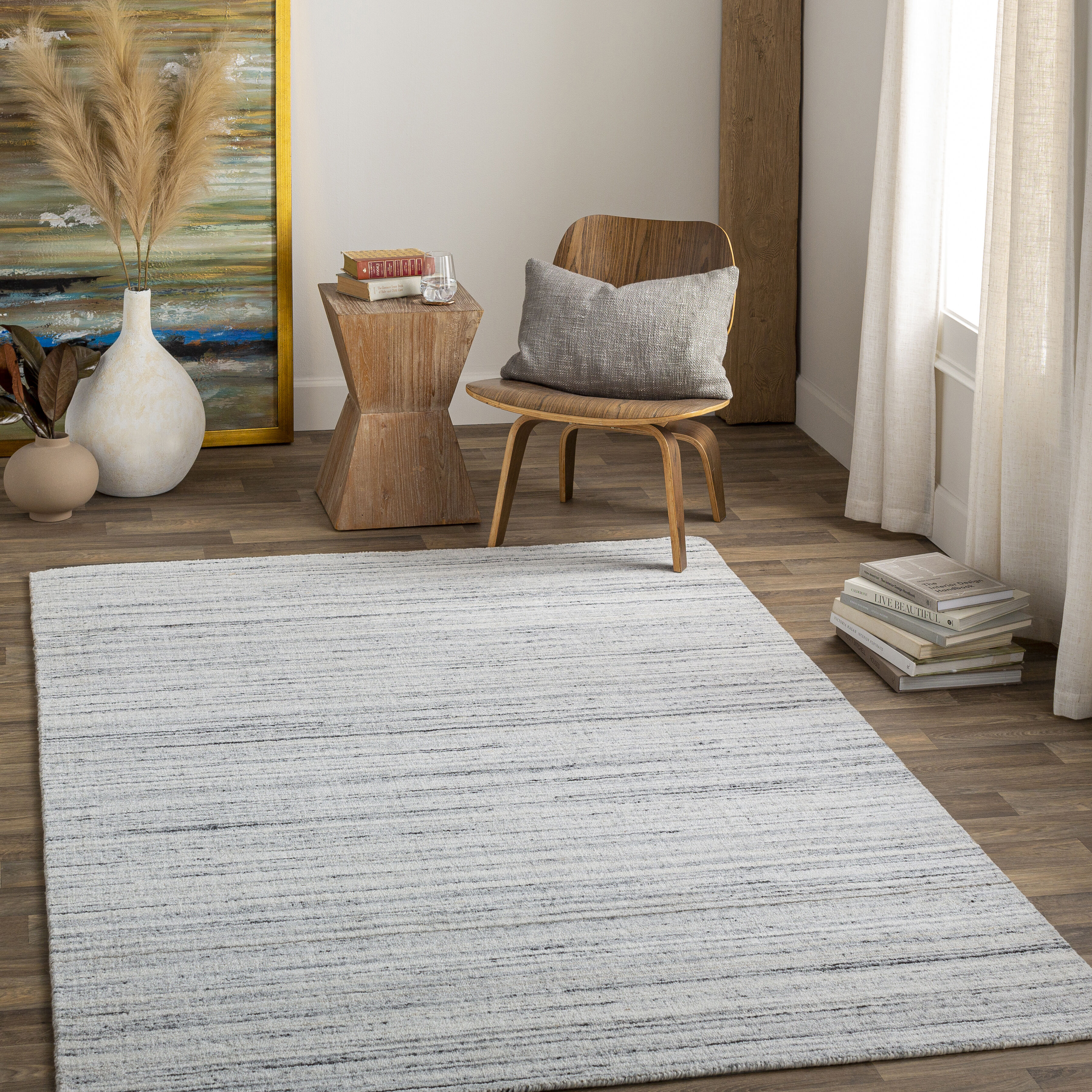 Daisy 36 X 24 inch Charcoal Rug in 2 x 3, Rectangle