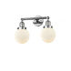 Franklin Restoration Beacon LED 17 inch Polished Chrome Bath Vanity Light Wall Light in Matte White Glass, Franklin Restoration