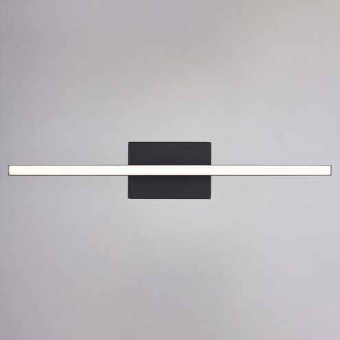 Ashburn LED 24 inch Matte Black Bathroom Light Wall Light