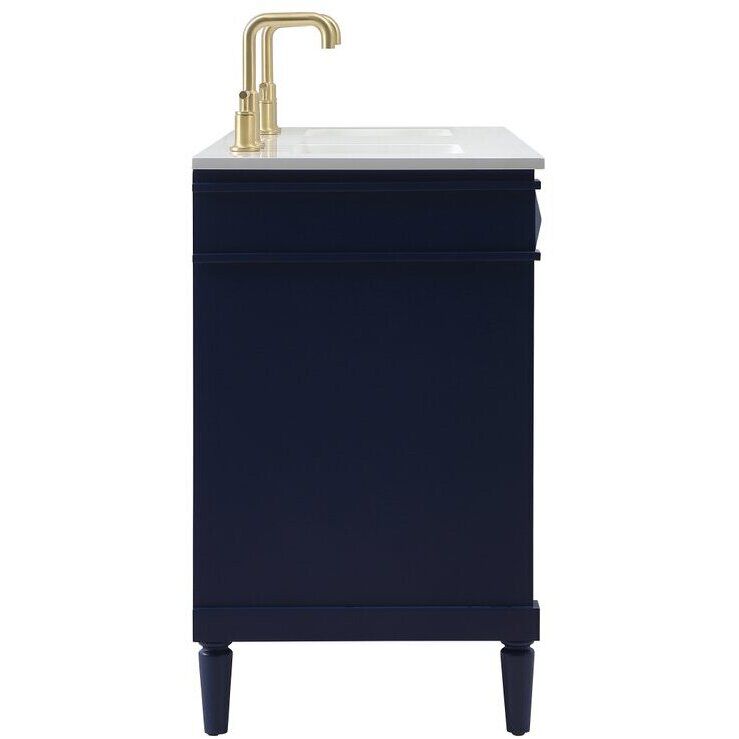 Bennett 60 X 21 X 35 inch Blue Vanity Sink Set