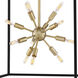 Lisa McDennon Aros 12 Light 20 inch Black with Warm Brass Indoor Chandelier Ceiling Light